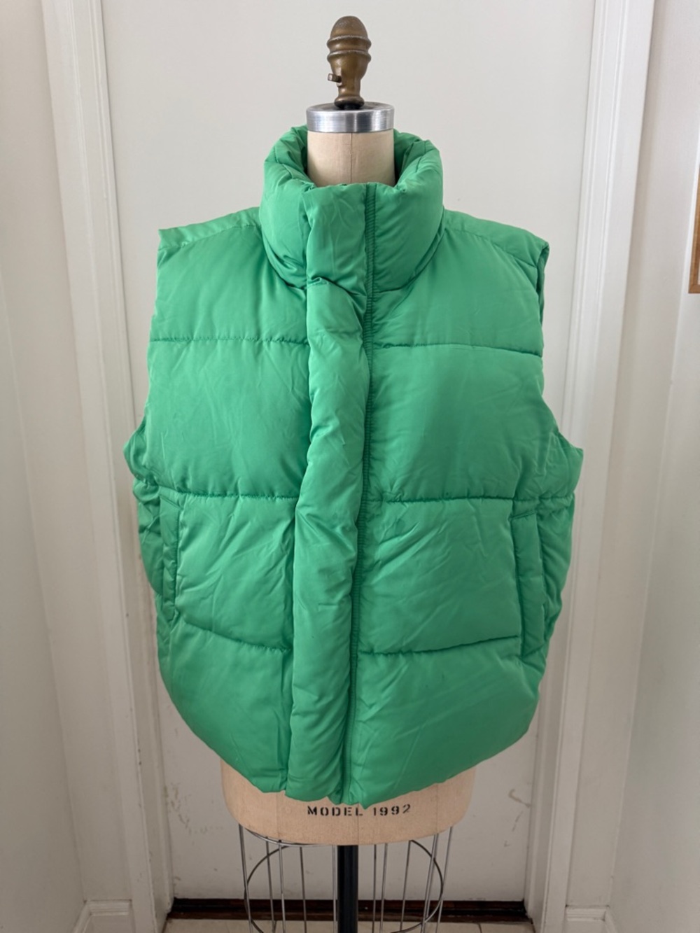BDG Oversize Green Puffer Vest